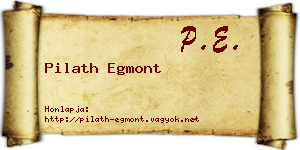 Pilath Egmont névjegykártya